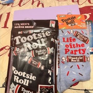 Tootsie Roll Men's Boxer Brief and Socks Set - Black and Blue